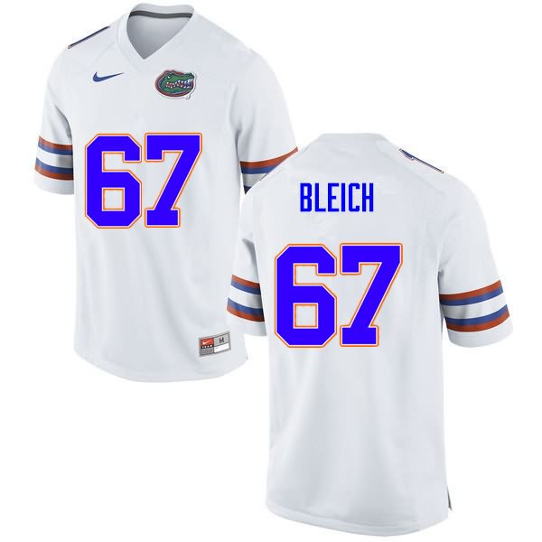 NCAA Florida Gators Christopher Bleich Men's #67 Nike White Stitched Authentic College Football Jersey EPT2864XA